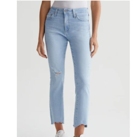 AG-ed™ Mid-Rise Slim Straight Cropped Denim 31 - Picture 1 of 10
